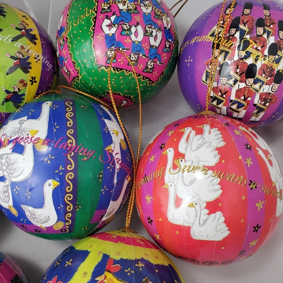 Vintage Paper Mache 12 Days of Christmas Ornaments - Picture 5 of 16